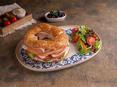 Smoked Turkey & Cheese Simit